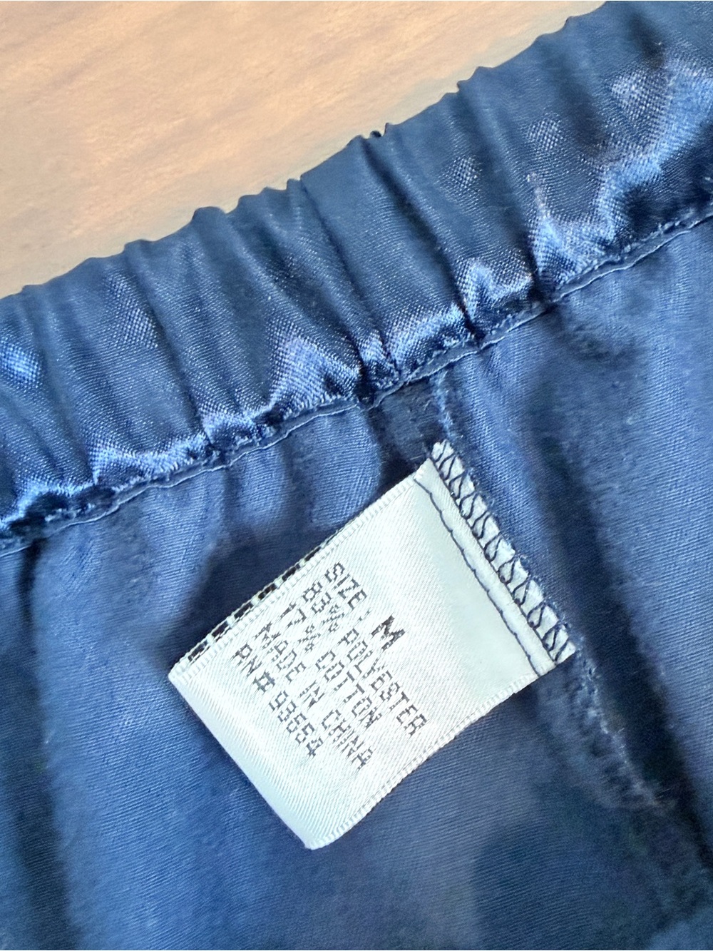 Labeaux Women's Satin Button-Up Long Sleeve Pajama Set Navy M - Picture 8 of 12